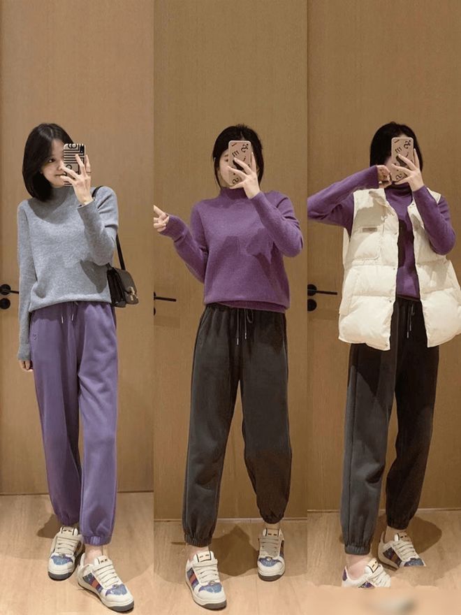 今冬火了一种懒人搭法叫“暖暖裤+运动鞋”保暖舒适又显瘦(图2)