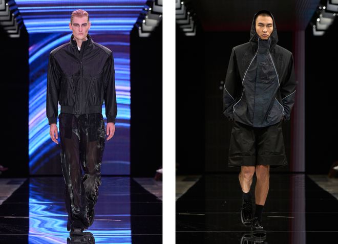 米兰时装周的最后一天一群男士占领了火车站。(图32)