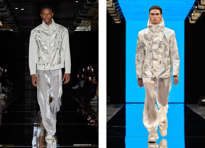 米兰时装周的最后一天一群男士占领了火车站。(图35)