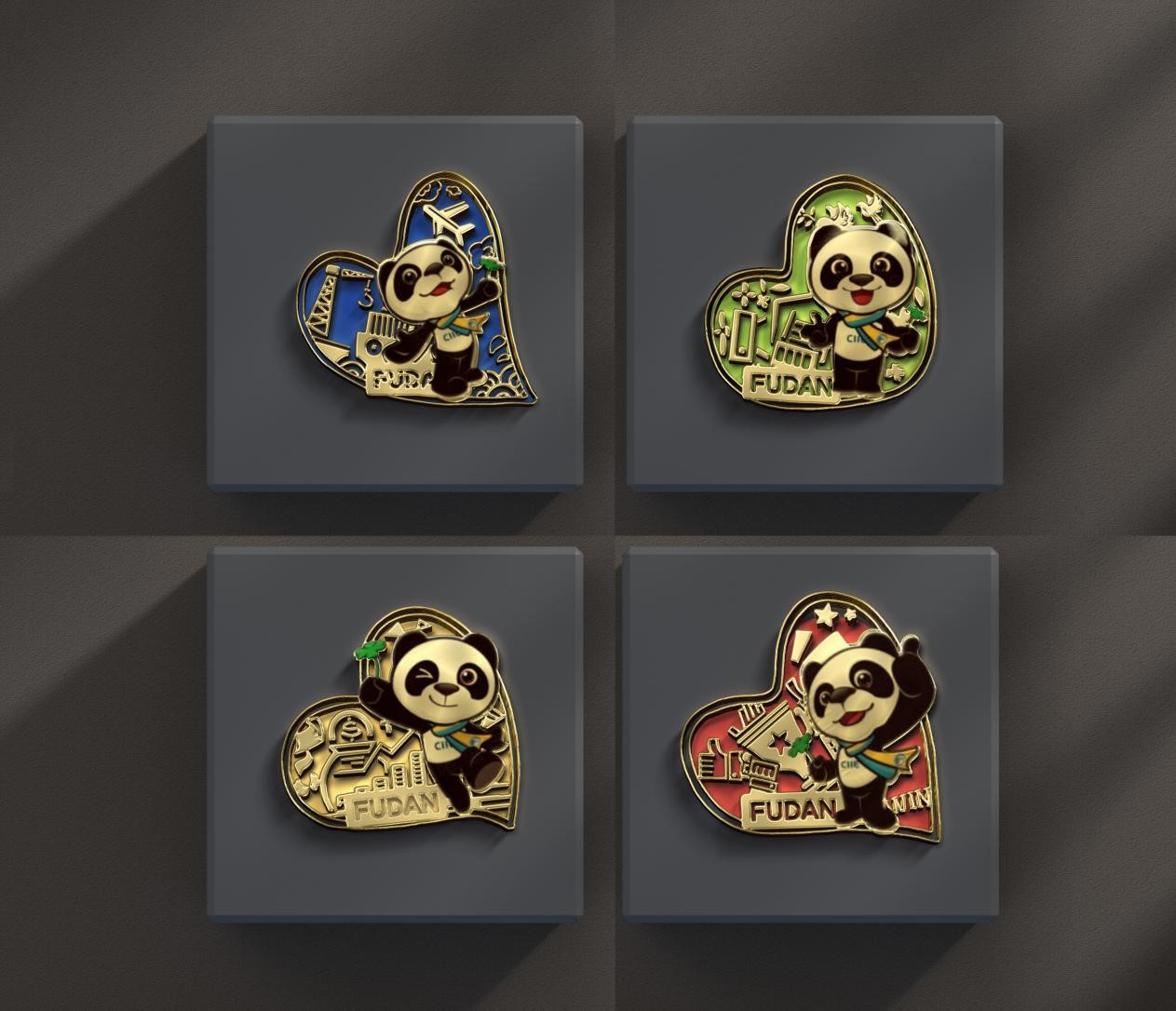 高颜值+美好寓意！第一波高校进博会“小叶子”徽章已悄然“开箱”(图1)