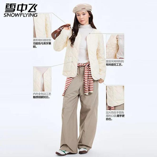 【雪中飞爆款】轻暖绵羊毛外套+绗缝马甲内外两穿防风防水保暖还时尚冬日御寒必备！(图8)